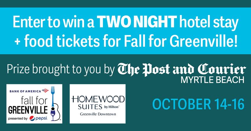 Post and Courier Myrtle Beach Fall for Greenville contest