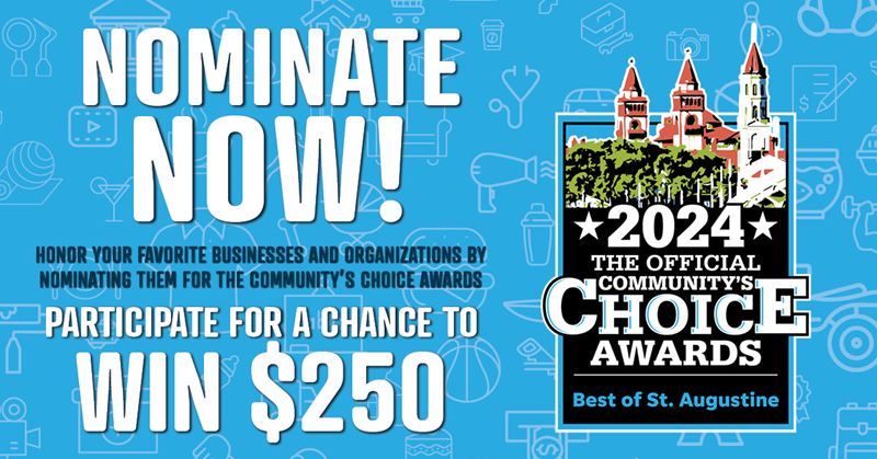 2024 Best of St. Augustine Community's Choice Awards - noms