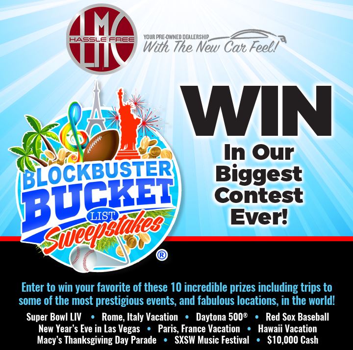 2019 Blockbuster Bucket List Sweepstakes