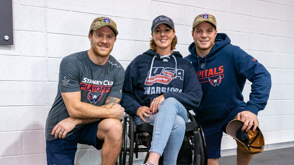 The Washington Capitals surprised a Navy veteran with a new wheelchair at MedStar Capitals Iceplex. 