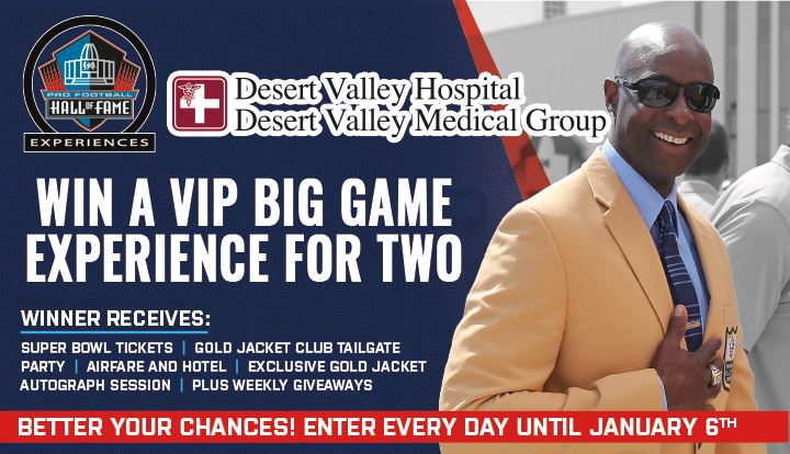 Pro Football Hall of Fame VIP Big Game Sweepstakes 2020