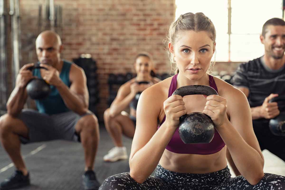 Group of people working out