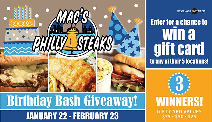 Mac's Philly Steaks Birthday Bash Giveaway