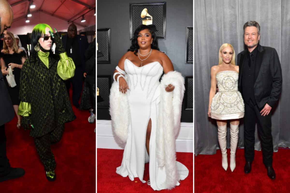 Billie Eilish, Lizzo and Gwen Stefani with Blake Shelton