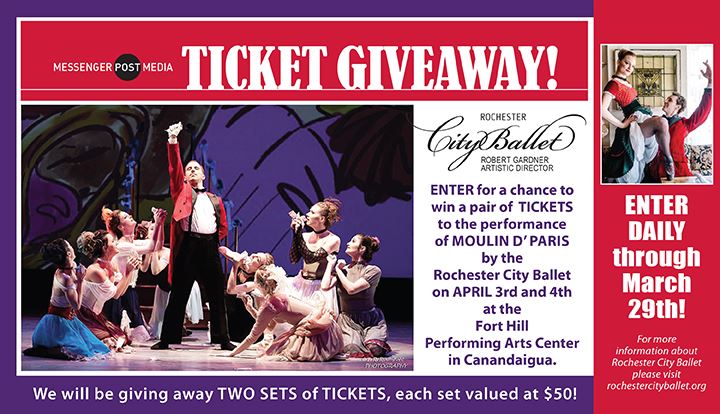 Rochester City Ballet Moulin d' Paris Ticket Giveaway