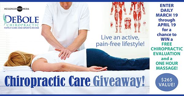 DeBole Chiropractic Free Evaluation and Massage Sweepstakes