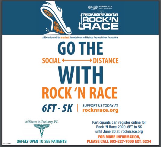 Participants can register online for Rock ‘N Race 2020: 6FT to 5K until June 30 at: rocknrace.org