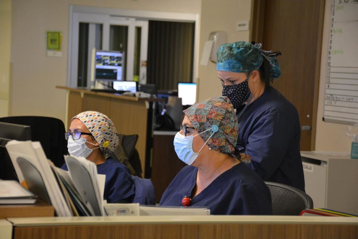 The emergency room nurses station at Santa Cruz Valley Regional Hospital. 