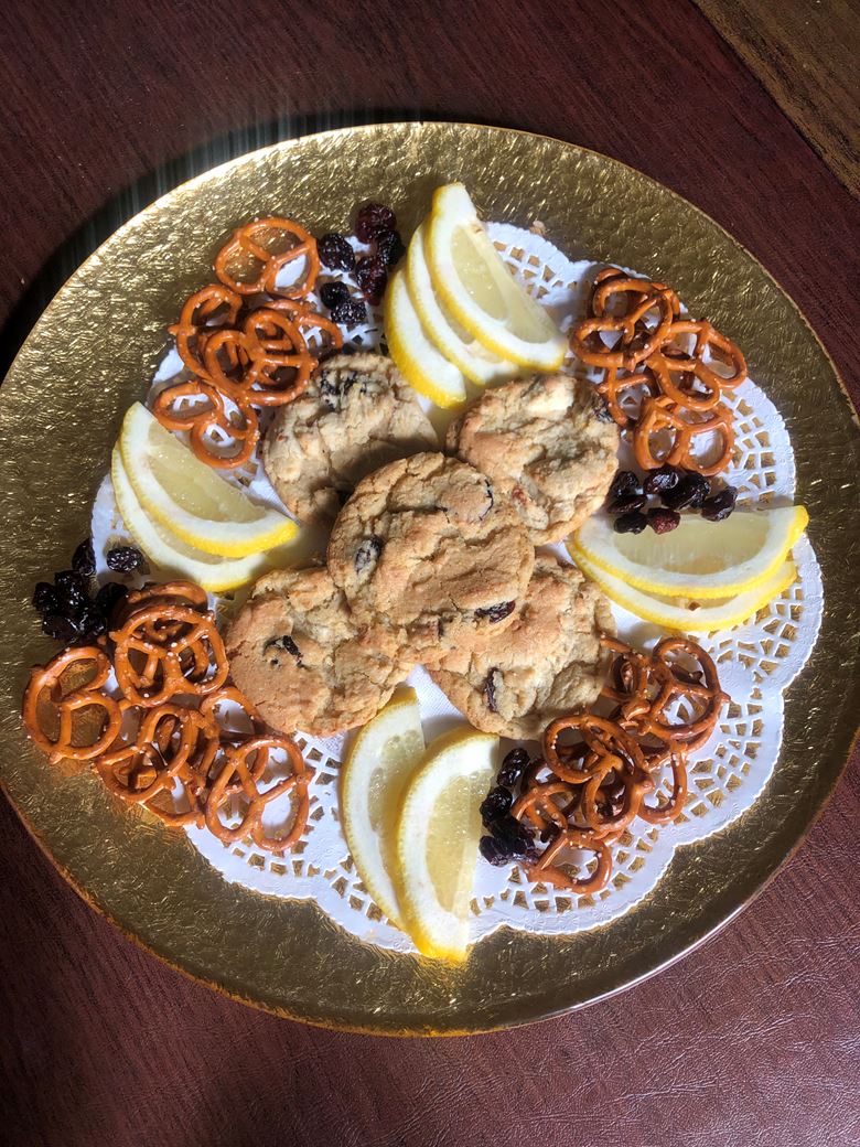 Cherry, Pretzel and White Chocolate Cookies Recipe