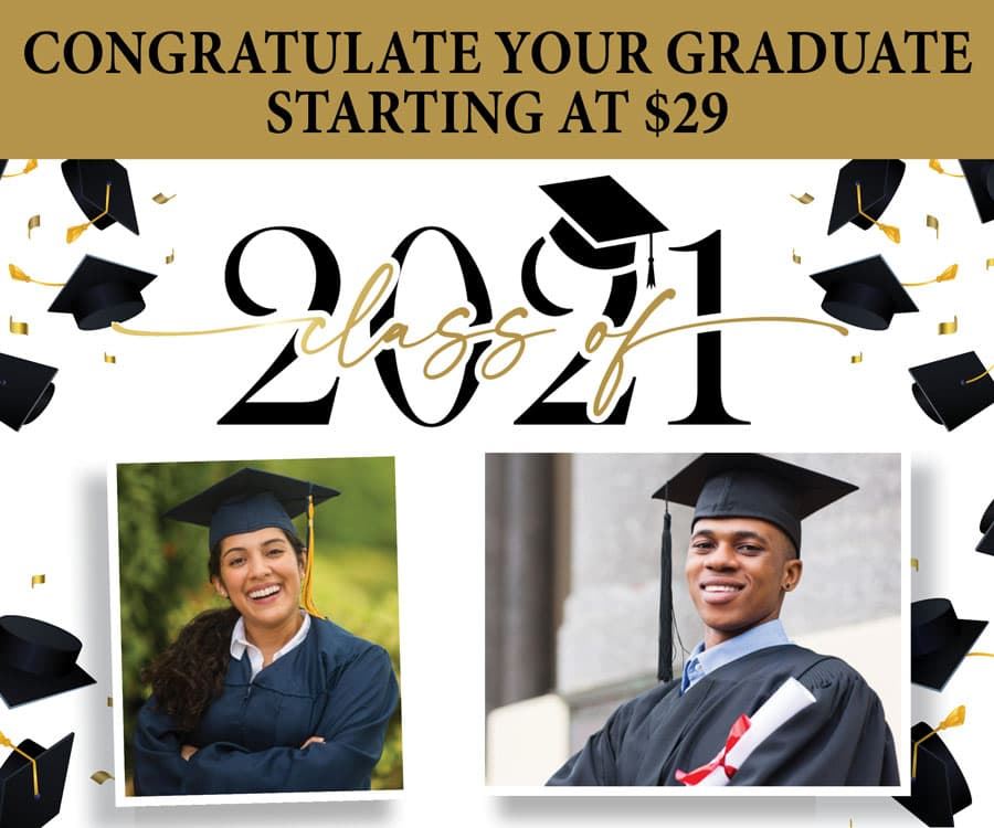 Congratulate your graduate!  Starting at $29