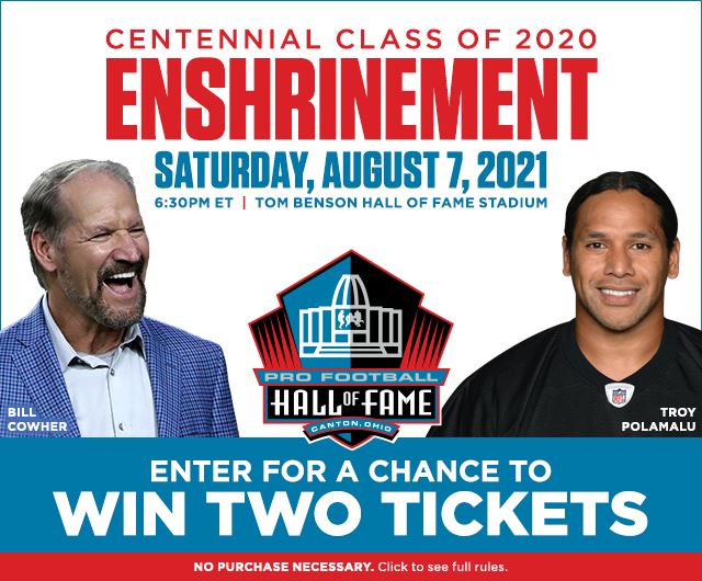 Hall of Fame 2020 Enshrinement ticket giveaway