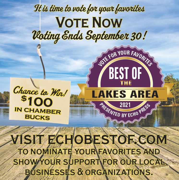 Today Sept 30 Is Last Day To Vote In Best Of The Lakes Area Contest Echo Press