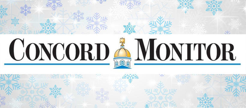 Concord Monitor logo in snow