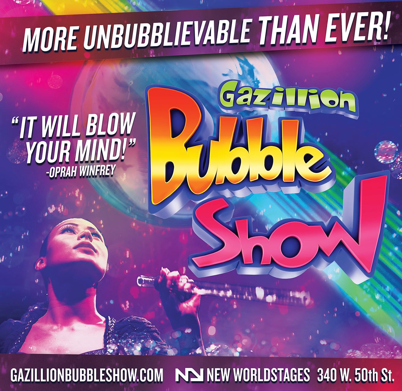 Enter For A Chance To Win A Family 4 Pack Of Tickets To Gazillion Bubble Show New York Daily News