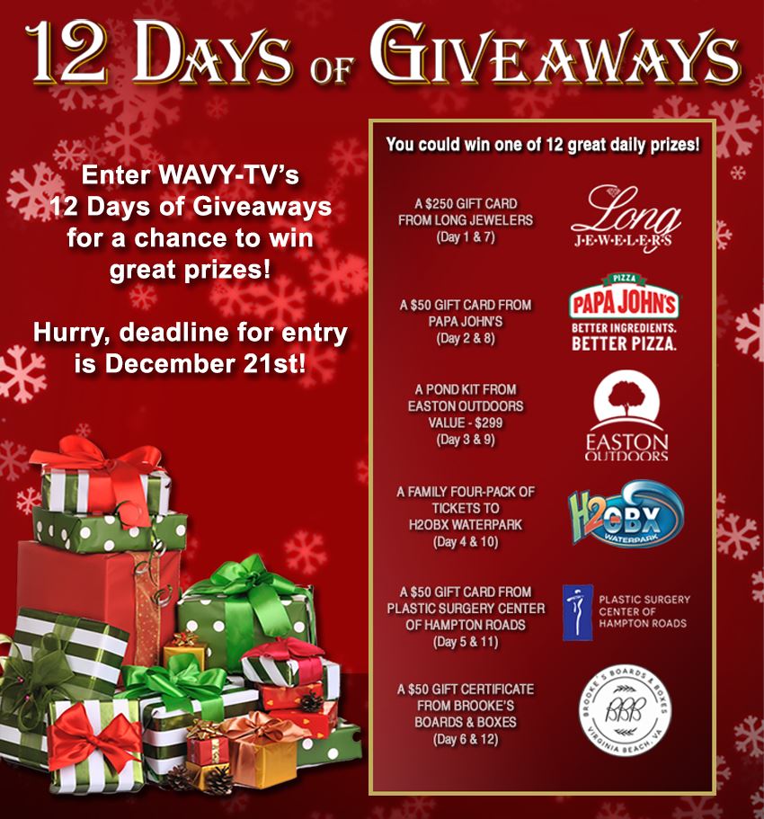 Christmas Giveaway 2022 Hampton Roads 12 Days Of Giveaways | Wavy.com