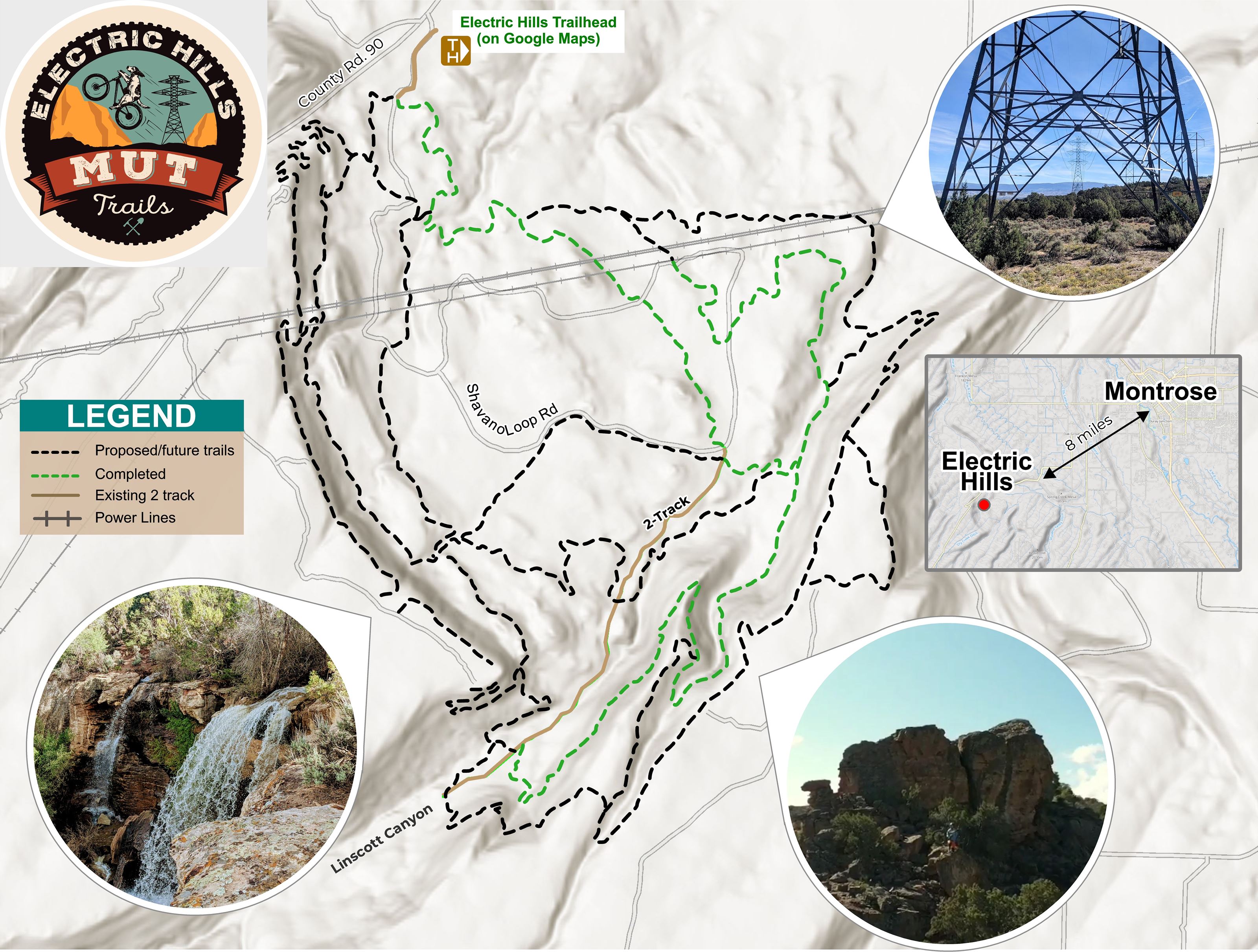 a map of the trail system 