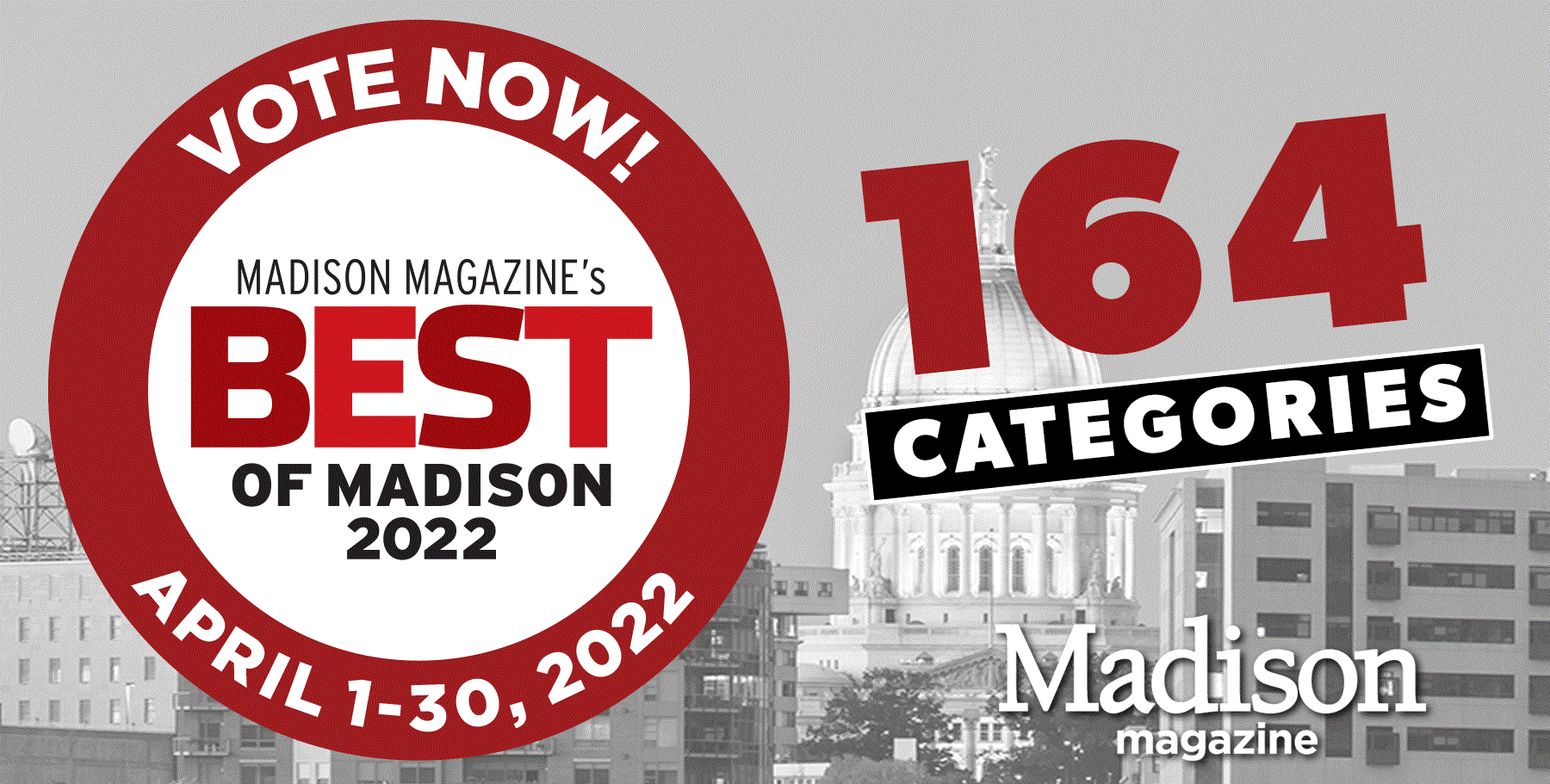 vote now for best of madison 2022 with 164 categories