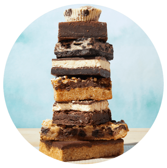 stack of dessert bars