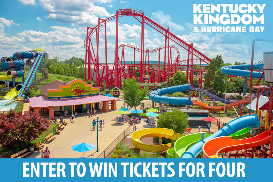 Enter to win a 4pack of day passes to Kentucky Kingdom.