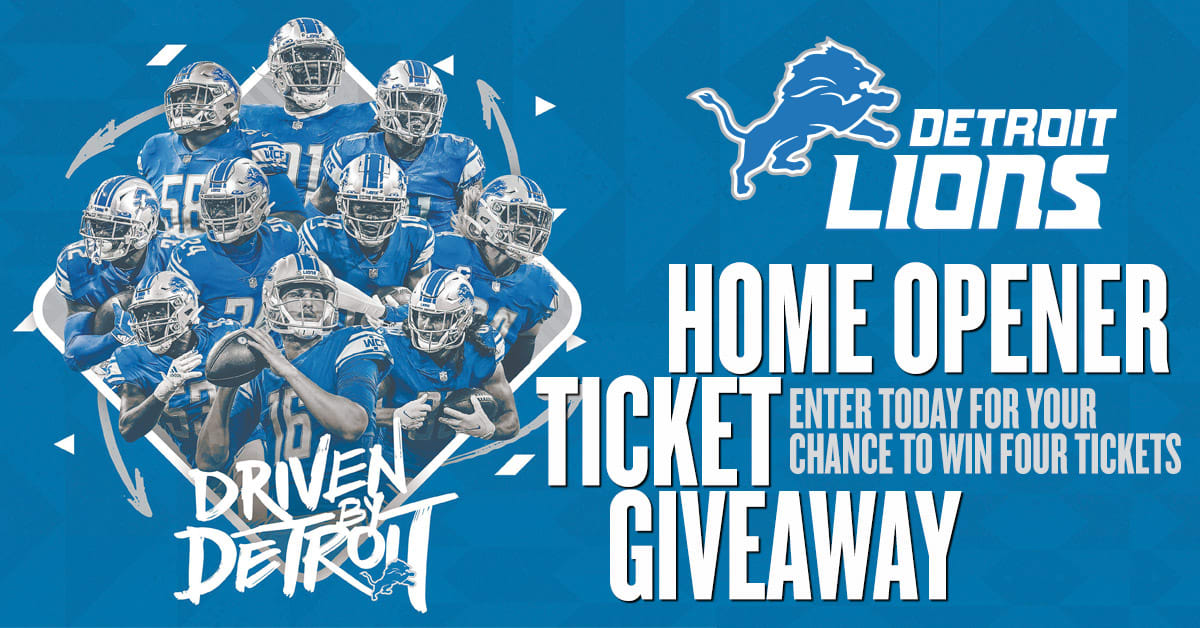 The Detroit Lions Home Opener Ticket Giveaway
