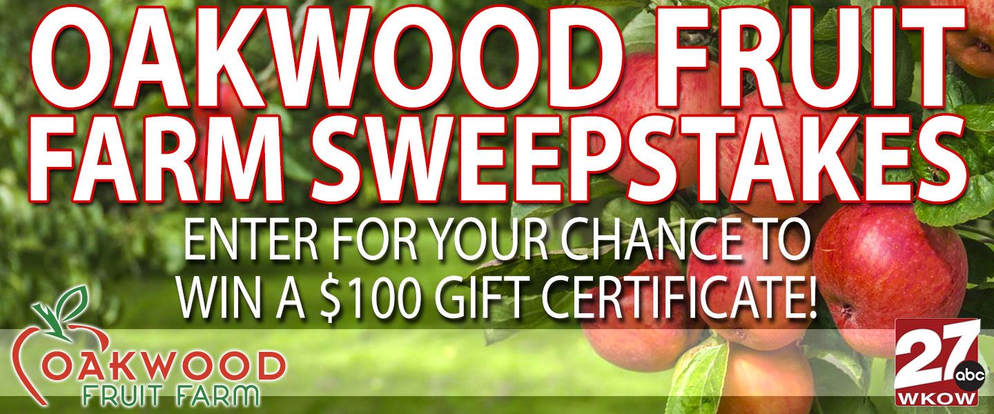 2025 Oakwood Fruit Farm Sweepstakes
