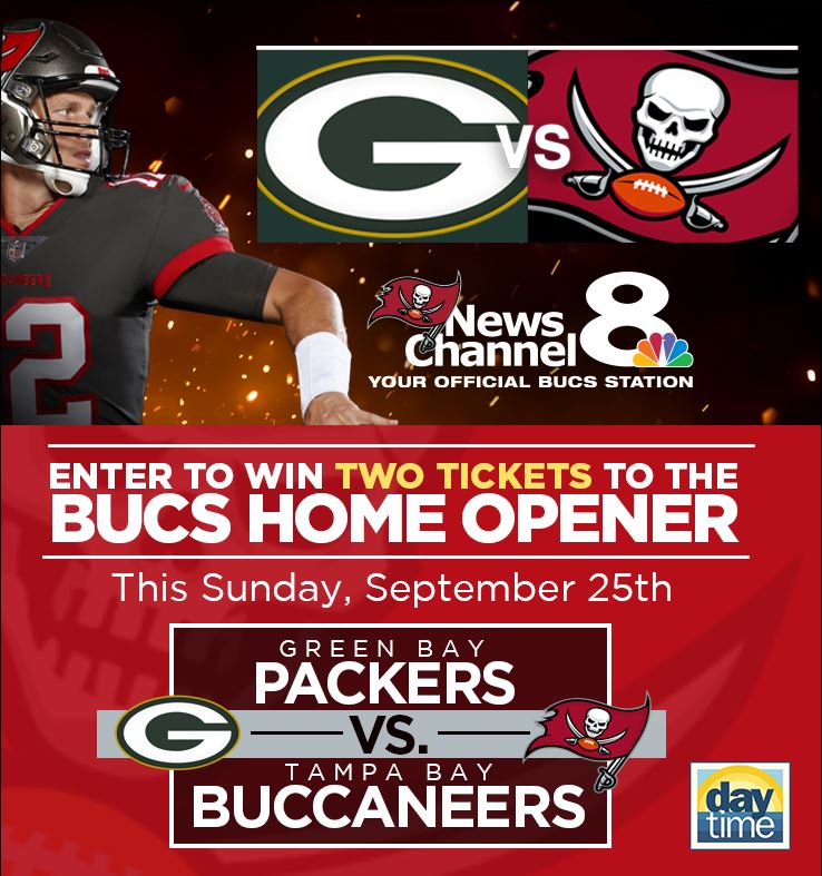 Two Tickets to the Buccaneers vs Greenbay contest!