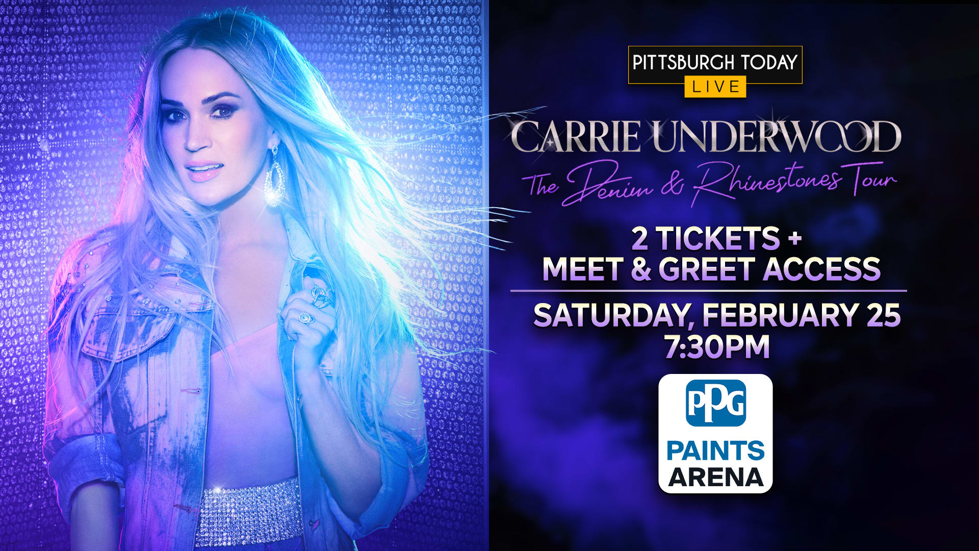 PTL's Carrie Underwood 'The Denim & Rhinestone Tour' Ticket Giveaway - CBS  Pittsburgh