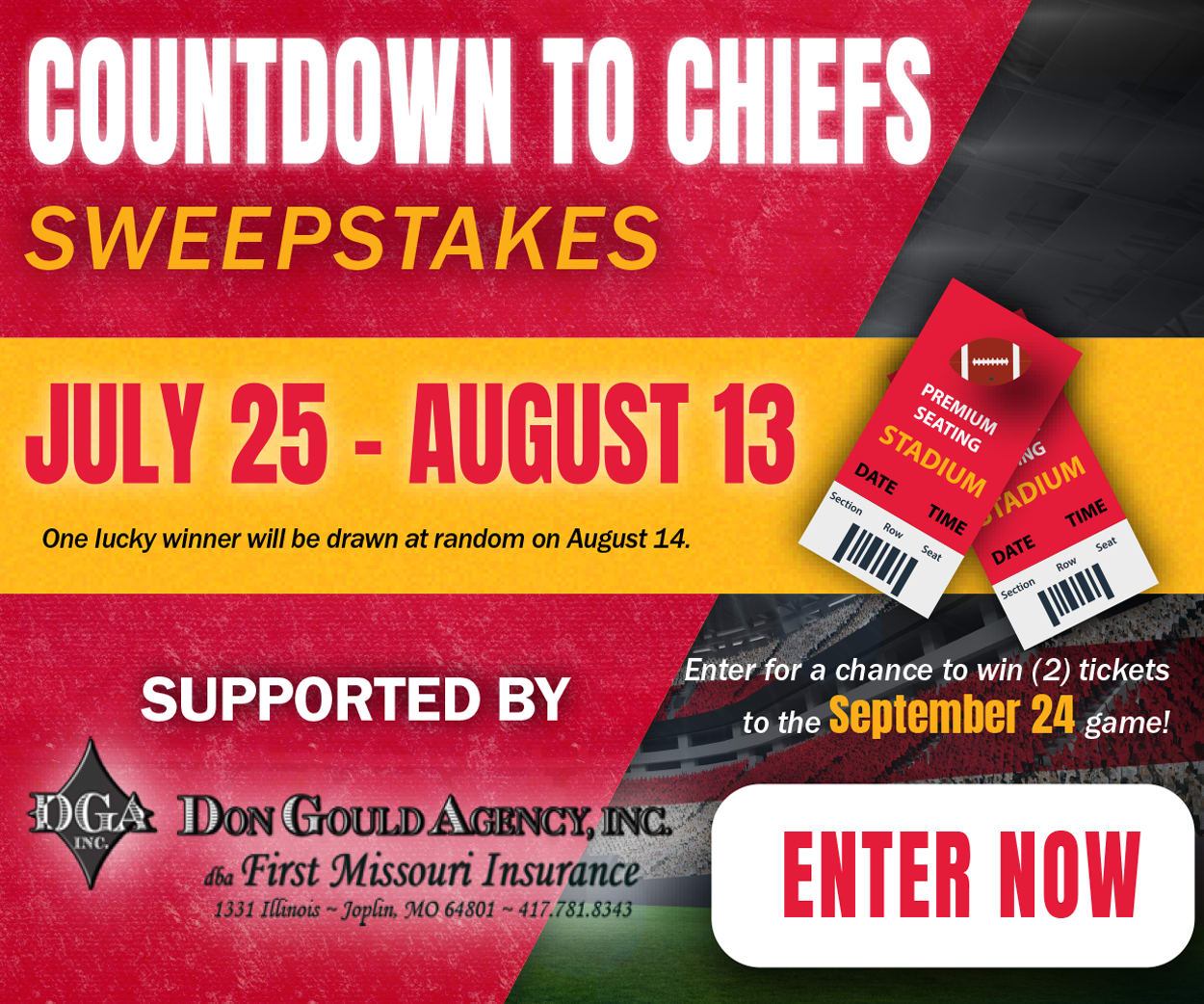 Countdown to Chiefs Kickoff Sweepstakes