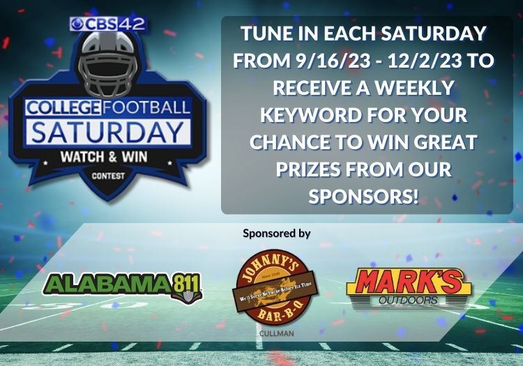 CBS 42 College Football Watch and Win CBS 42