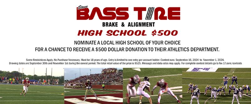 Bass Tire High School $500 Nomination