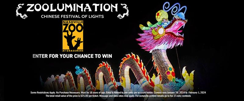 FOX 17 Nashville Zoo Zoolumination Ticket Giveaway