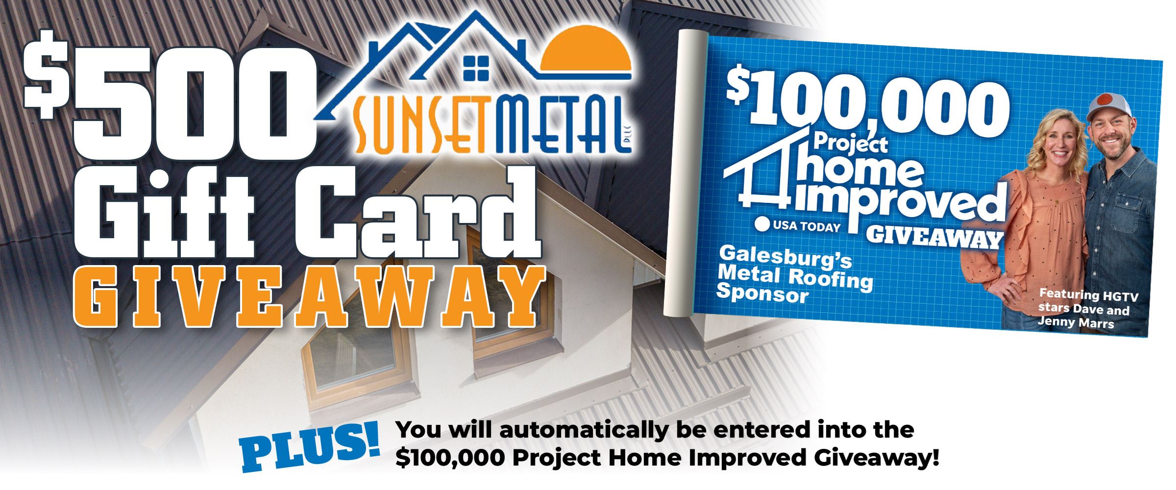 Sunset Metal Roofing $500 Gift Card - PHI