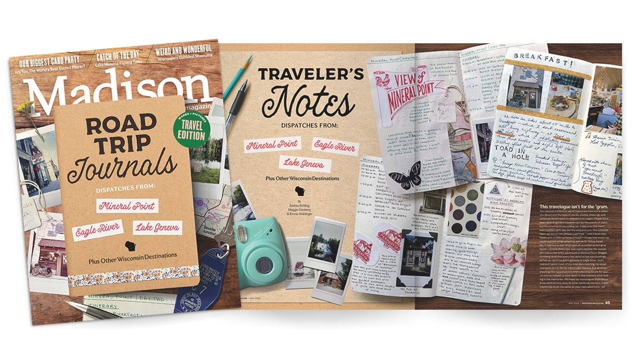 The cover and spread of Madison Magazine's May issue.