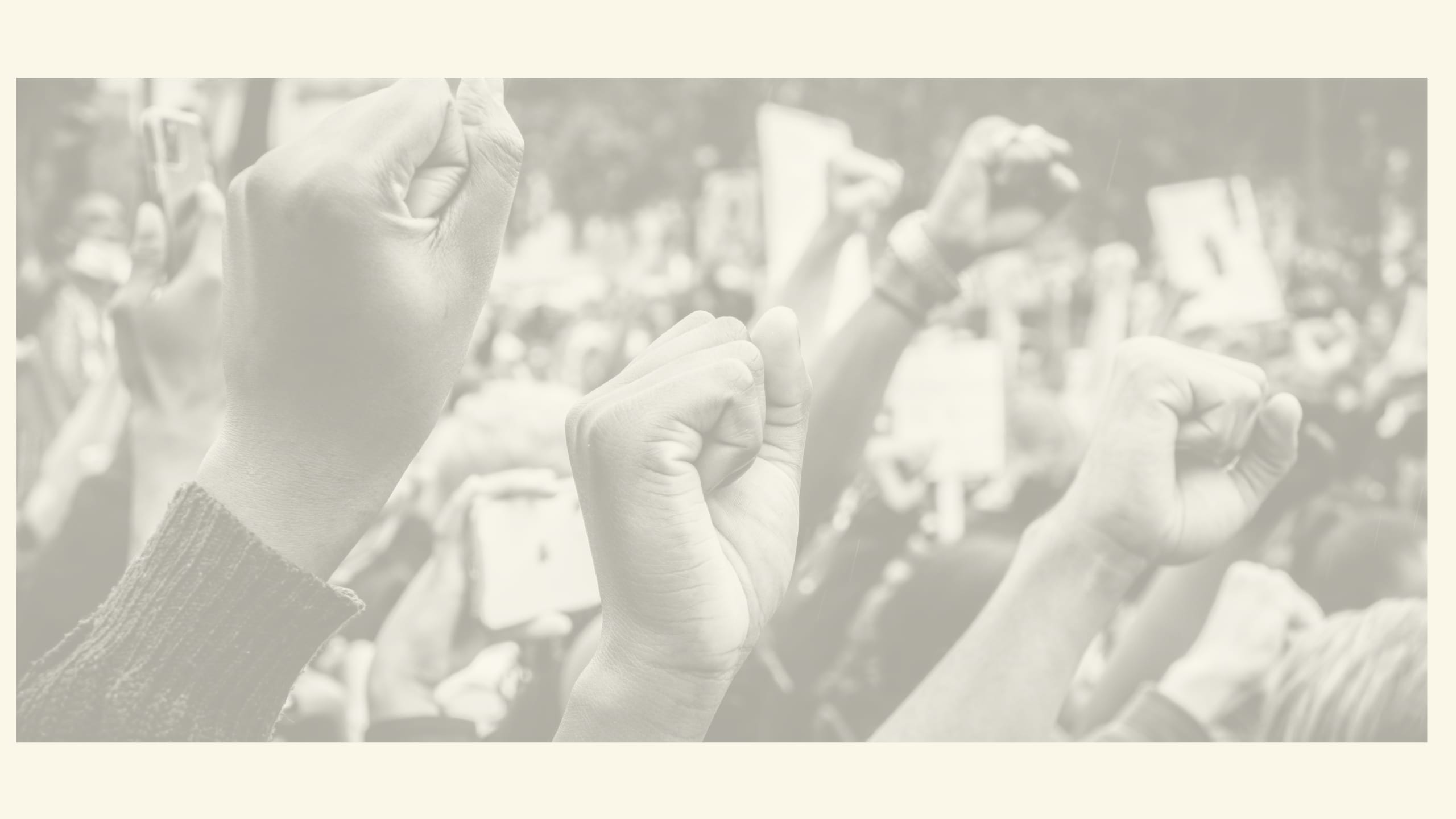 Raised fists