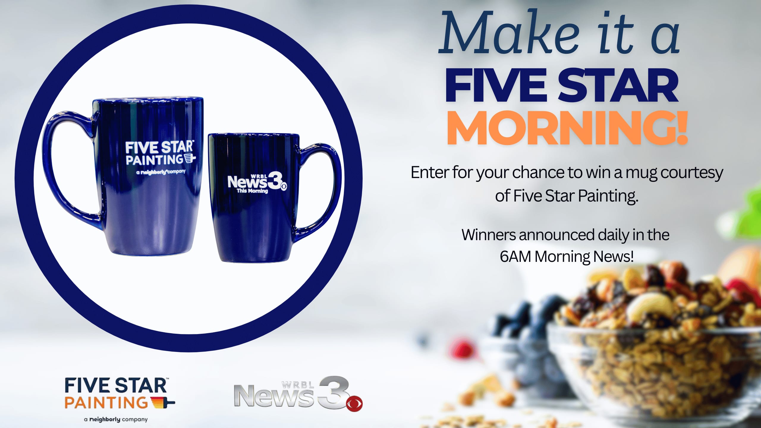 Five Star Morning Mug Giveaway | WRBL