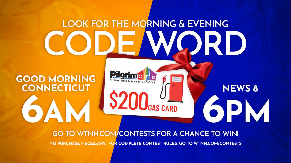 Watch WTNH News 8 for your chance to win a $200 gas gift card